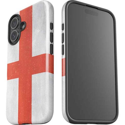 England Flag Distressed iPhone 16 Impact Case