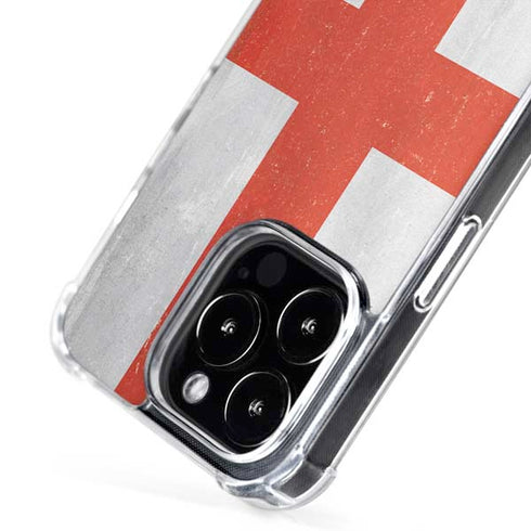 England Flag Distressed iPhone 16 Pro MagSafe Case