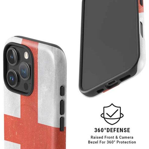England Flag Distressed iPhone 16 Pro Max Magsafe Impact Case