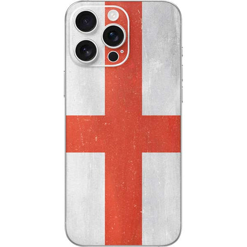 England Flag Distressed iPhone 16 Pro Max Skin