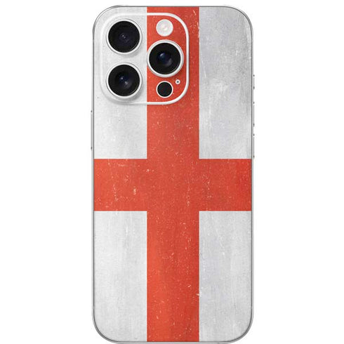 England Flag Distressed iPhone 16 Pro Skin