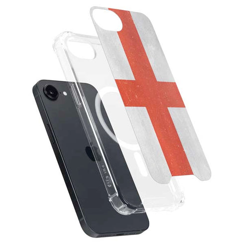 England Flag Distressed iPhone 16e MagSafe Case