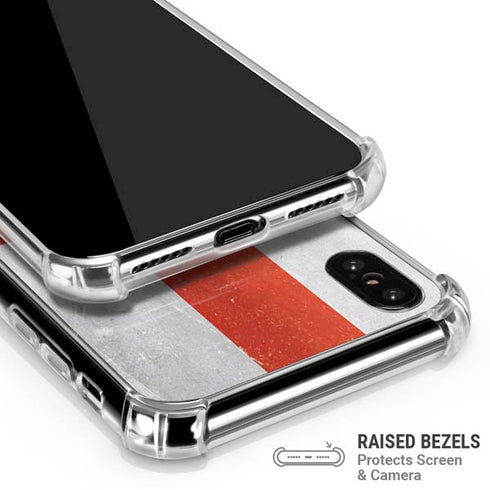 England Flag Distressed iPhone X/XS Clear Case