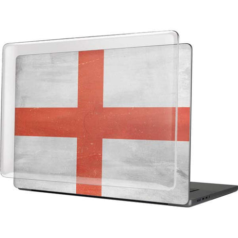 England Flag Distressed MacBook Cases