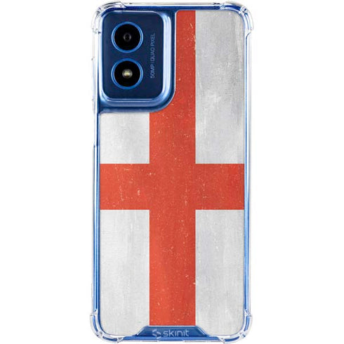 England Flag Distressed Moto G 5G (2024) Clear Case