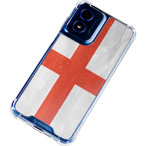 England Flag Distressed Moto G 5G (2024) Clear Case
