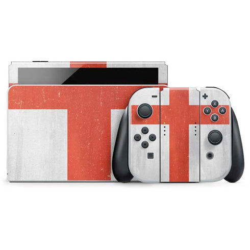 England Flag Distressed Nintendo Skins