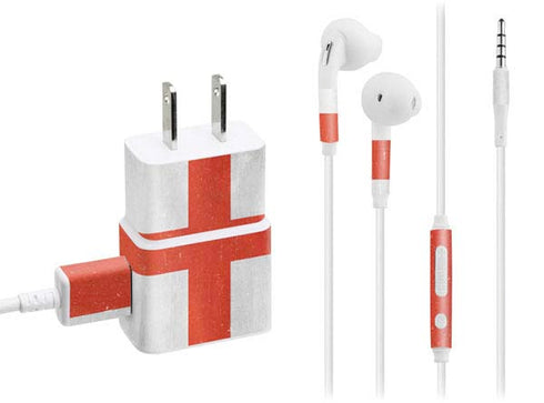 England Flag Distressed Phone Charger Skin