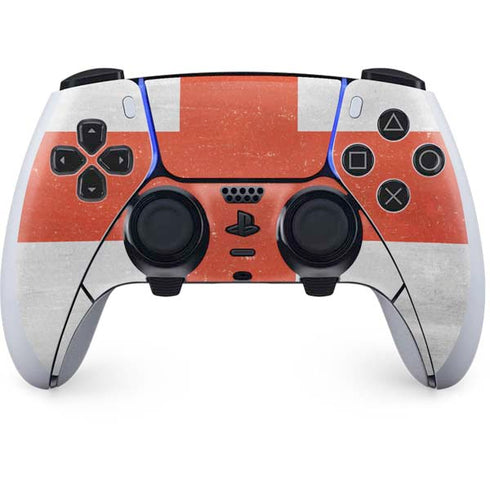 England Flag Distressed PS5 DualSense Edge Pro Controller Skin
