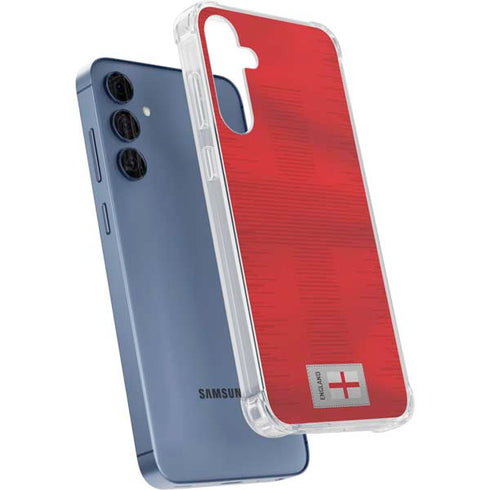 England Soccer Flag Galaxy A55 5G Clear Case