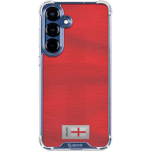 England Soccer Flag Galaxy S25 Clear Case