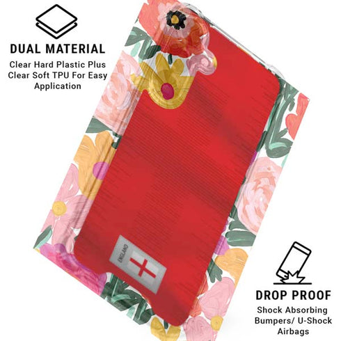 England Soccer Flag Galaxy S26 Clear Case