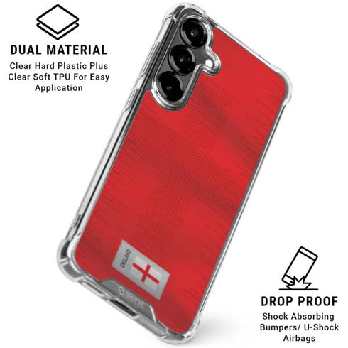 England Soccer Flag Galaxy S26 Plus Clear Case