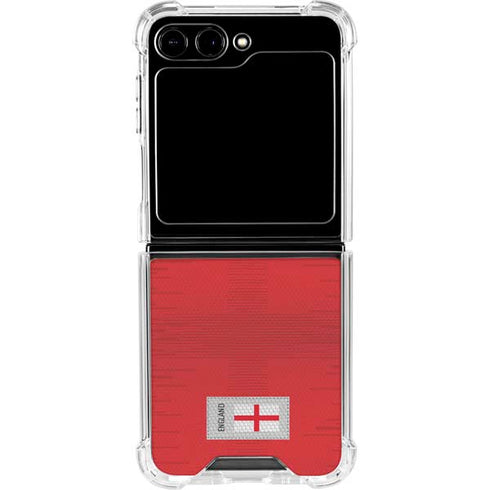 England Soccer Flag Galaxy Z Flip6 Clear Case