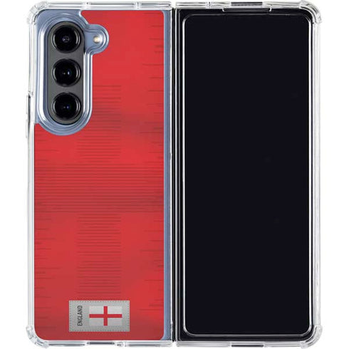 England Soccer Flag Galaxy Z Fold5 5G Clear Case