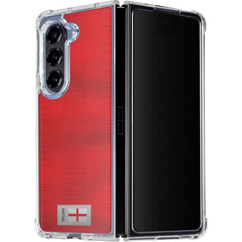 England Soccer Flag Galaxy Z Fold5 5G Clear Case