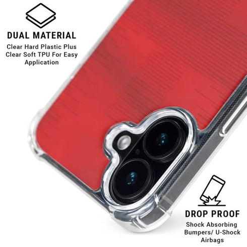 England Soccer Flag iPhone 16 Plus Clear Case
