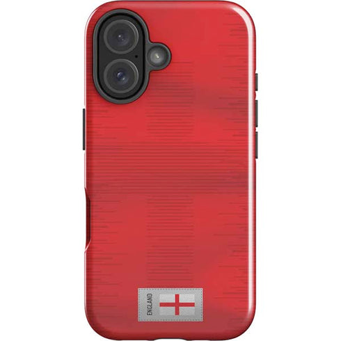 England Soccer Flag iPhone 16 Plus Impact Case