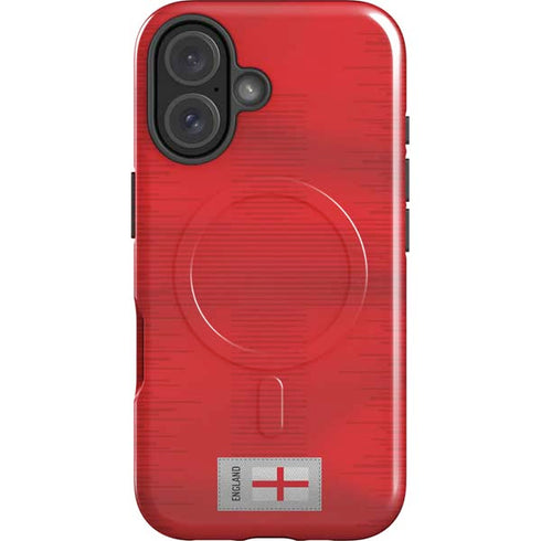 England Soccer Flag iPhone 16 Plus Magsafe Impact Case