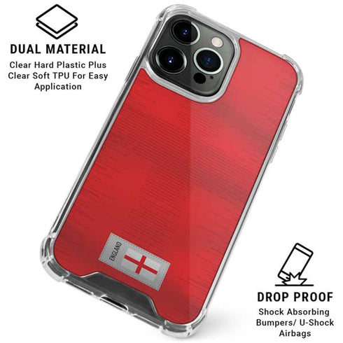 England Soccer Flag iPhone 16 Pro Clear Case