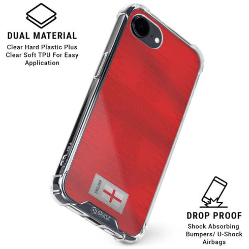 England Soccer Flag iPhone 16e Clear Case