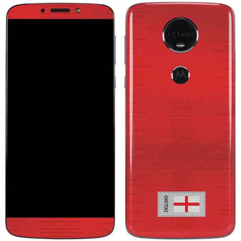 England Soccer Flag Moto E5 Plus Skin