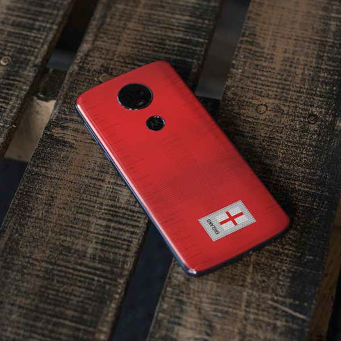 England Soccer Flag Moto E5 Plus Skin