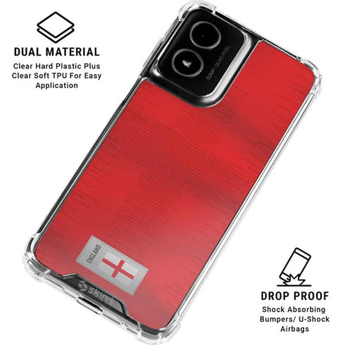 England Soccer Flag Moto G Power 5G (2024) Clear Case