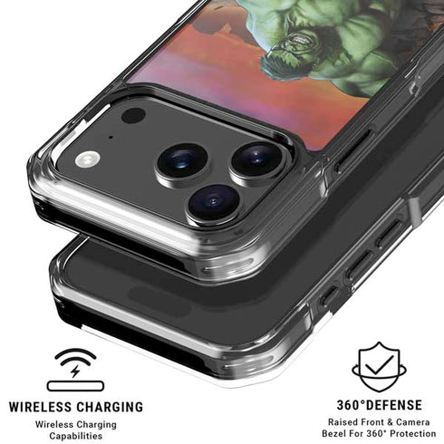 Marvel Enraged Hulk iPhone 18 Pro Clear Case