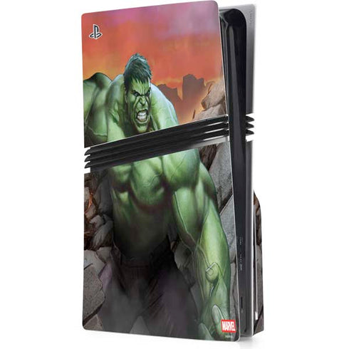 Marvel Enraged Hulk PS5 Pro Disk Console Skin