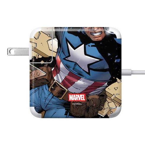 Marvel Captain America Epic Shield Break 85W Power Adapter (15 and 17 inch MacBook Pro Charger) Skin