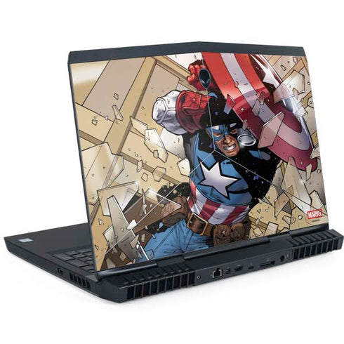 Marvel Captain America Epic Shield Break Dell Alienware Skin