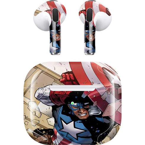 Marvel Captain America Epic Shield Break Apple AirPods (3rd Gen 2021) Skin
