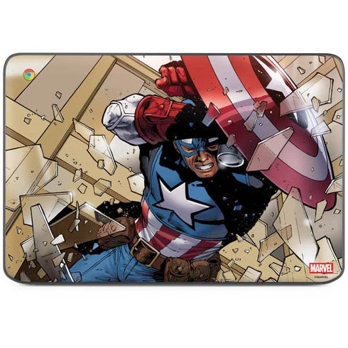 Marvel Captain America Epic Shield Break HP Chromebook Skin