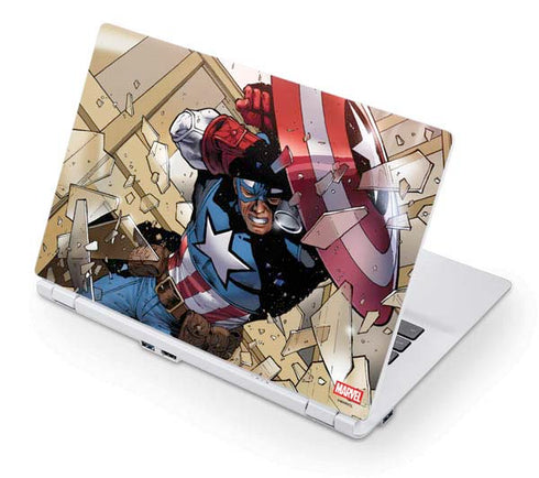 Marvel Captain America Epic Shield Break Acer Chromebook Skin