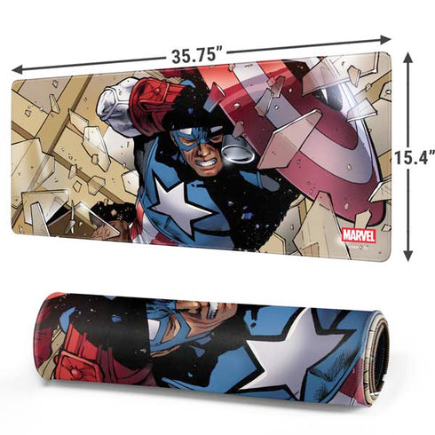 Marvel Captain America Epic Shield Break Gaming Mouse Pad