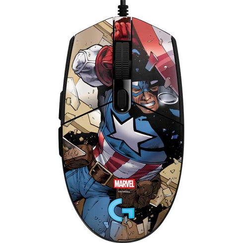 Marvel Captain America Epic Shield Break G203 Prodigy RGB Wired Gaming Mouse Skin