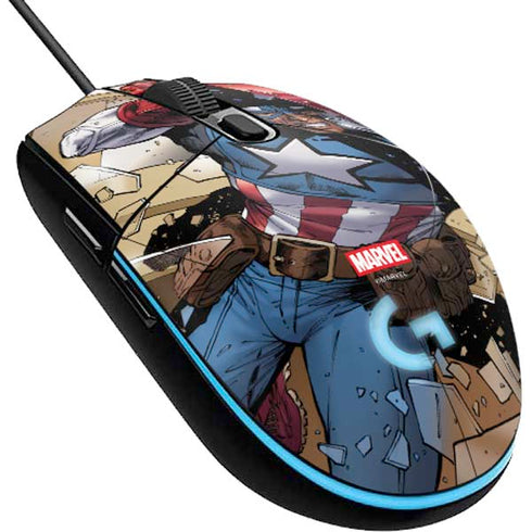 Marvel Captain America Epic Shield Break G203 Prodigy RGB Wired Gaming Mouse Skin
