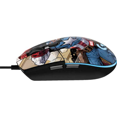 Marvel Captain America Epic Shield Break G203 Prodigy RGB Wired Gaming Mouse Skin