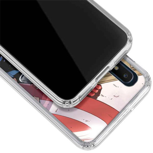 Marvel Captain America Epic Shield Break Galaxy A10e Clear Case