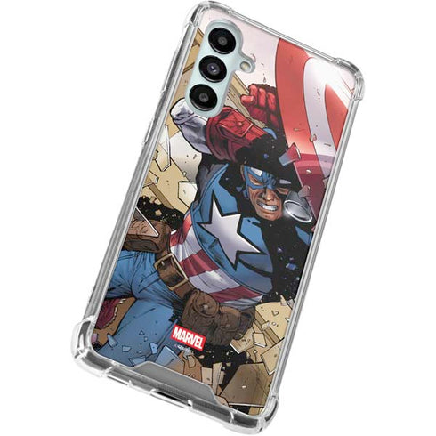 Marvel Captain America Epic Shield Break Galaxy A16 5G Clear Case