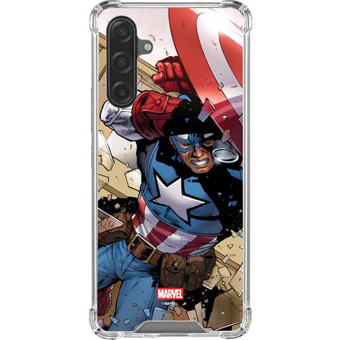 Marvel Captain America Epic Shield Break Galaxy A17 Clear Case