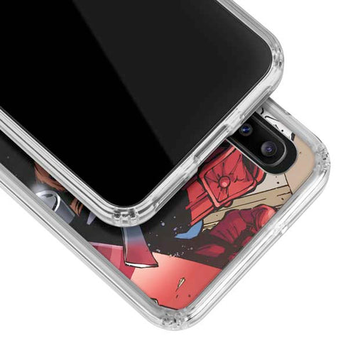 Marvel Captain America Epic Shield Break Galaxy A20 Clear Case
