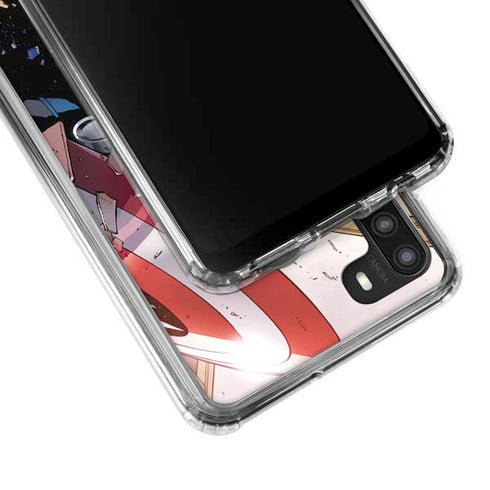 Marvel Captain America Epic Shield Break Galaxy A21 Clear Case