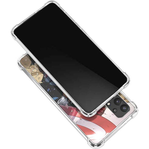 Marvel Captain America Epic Shield Break Galaxy A32 5G Clear Case