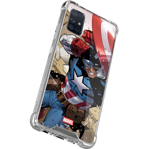 Marvel Captain America Epic Shield Break Galaxy A51 5G Clear Case