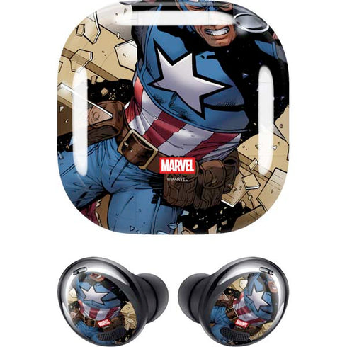 Marvel Captain America Epic Shield Break Galaxy Buds Pro Skin