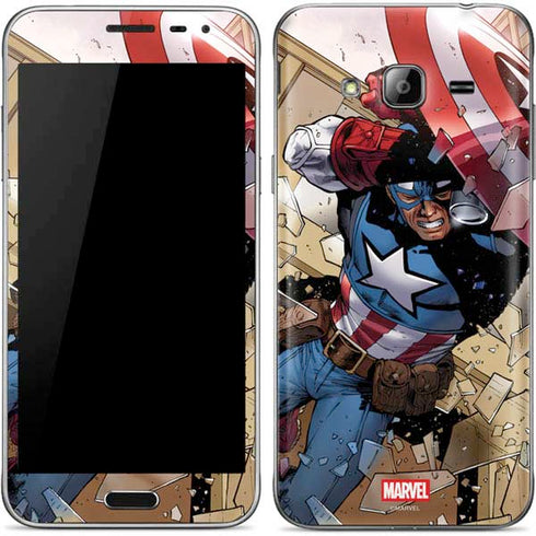 Marvel Captain America Epic Shield Break Galaxy J3 Skin