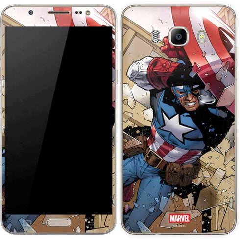 Marvel Captain America Epic Shield Break Galaxy J7 Skin