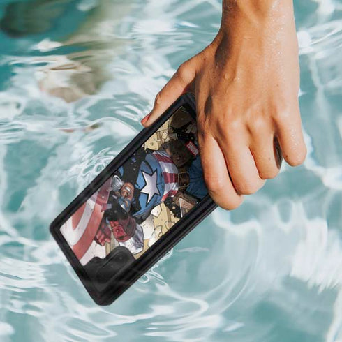 Marvel Captain America Epic Shield Break Galaxy Note 10 Waterproof Case